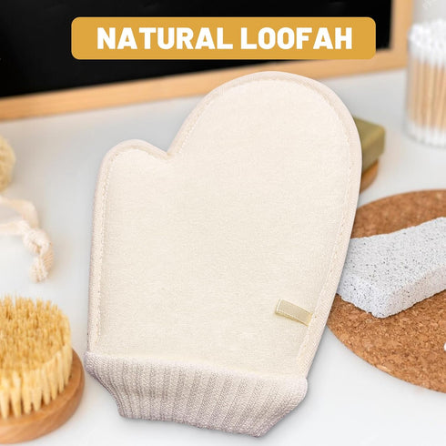 loofah exfoliating Body Scrubber, Perfect exfoliating Glove for Men and Women use in Shower, Shower loofah (2 Packs) Made with Natural loofah, Sho...