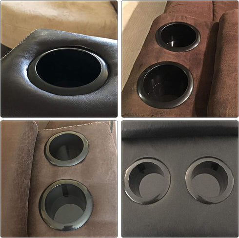 Cup Holder Insert for Rv Boat Car Couch Golf Cart, Recliner-Handles Replacement Cup Holder Insert, Plastic Universal Drop for Pontoon Table Sofa 2...