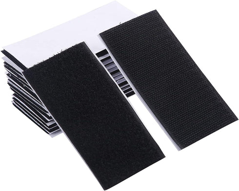 2x4 Inch Self Adhesive Hook and Loop Fasteners Strips Black Double Sided Mounting Adhesive Tape for Home Office Organization (12 Pairs)...