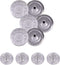 25mm Replacement Jean Buttons, Durable Tack Fastener No Sew Buttons with Back Pins Rivet for Denims, Jean, Jackets, Skirts, Silver, 10pcs Set...