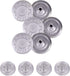 25mm Replacement Jean Buttons, Durable Tack Fastener No Sew Buttons with Back Pins Rivet for Denims, Jean, Jackets, Skirts, Silver, 10pcs Set...