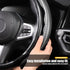 Pack-2 Car Steering Wheel Covers, Carbon Fiber Steering Wheel Protectors, Universal Non Slip Steering Wheel Covers (Black)...