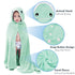ROMASA Toddler Hooded Bath Towel Ultra Soft Towel Highly Absorbent Bathrobe Blanket for Boys Girls- 27.5" x 55"(Green Shark-Shape)...