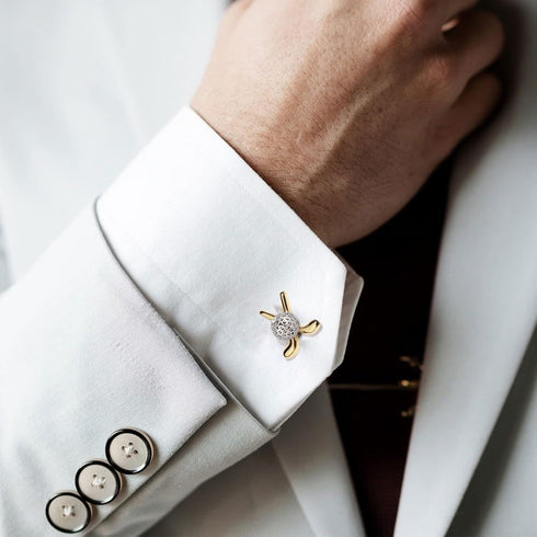 HAWSON Silver Tone Golf Cufflinks for Men Shirt,Best Novelty Cuff Links for Boys....