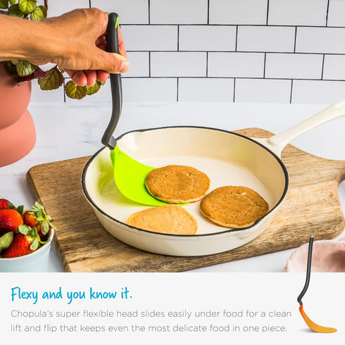 Dreamfarm Chopula Non-Stick-Safe Super-Flexible Sit-Up Spatula with Strong Flat Edge to Separate Food - 12" Dreamfarm Blue...