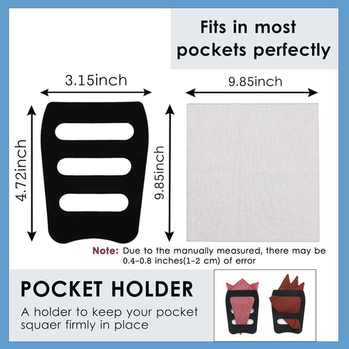 Mantieqingway Mens Handkerchiefs, Cotton Handkerchiefs for Men/Women with Pocket Squares Holder for Wedding Party Business...