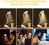 Clip on Light for Bed & Desk, Reading in Bed, Dorm, Flexible Gooseneck, Battery Operated Rechargeable Clamp Lamp for Headboard, Eye-Caring LED Lig...