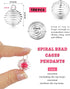 JIALEEY Spiral Bead Cages Pendants, 100 PCs 20x25mm Silver Plated Stone Holder Necklace Cage Pendants Findings for Jewelry Making and Crafting...