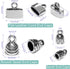 Silver Cord End Cap Kumihimo Kit Flat Leather Cord End Caps Round Tassel End Caps Barrel End Caps Bracelet Making Supplies Leather Bracelet Making...