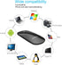 FENIFOX Bluetooth Mouse Slim Mini Whisper-Quiet Flat Portable Wireless Mice Rechargeable Compatible with Laptop,PC,Tablet Android Windows XP(Black...