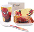 4 Pcs Set Cartoon Durable Tableware Meal Dishes Mealtime Food Feeding Eating Set includes Dinner Serving Bowl Plate Cup with a Matching Spoon and ...