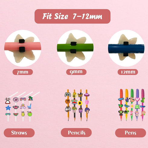 100PCS Pencil Toppers,Cute Pencil Charms for Kids classroom prizes elementary Pencil Decorations for School Supplies, Classroom Rewards Kids Incen...