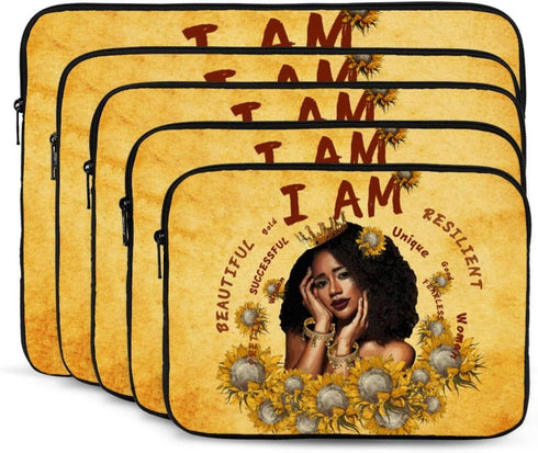 African Girl Laptop Sleeve Case for Men Women 13 inch Waterproof Oxford Cloth Laptop Sleeve Bag Suitable for Most Ipads and Laptops Notebook Compu...