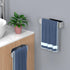 HUFEEOH 2 Pack Adhesive Hand towel holder, Sticky Towel Bar Towel Holder Wall Mounted, Stainless Steel Kitchen Towel Holder Hand Towel Rack for Ba...
