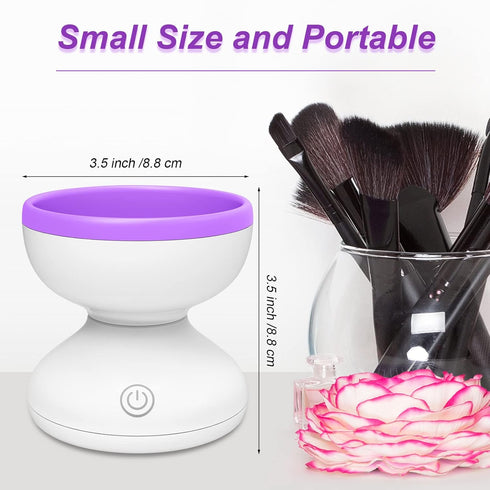 Purple Electric Makeup Brush Cleaner Machine, Windspeed Silicone Brush Cleaner Machine Beauty Blender Cleanser For Beauty Makeup Brushes, Christma...