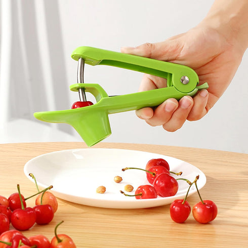 Cherry Pitter Tool,Heavy Duty&Plastic Cherry Picker Easy To Use&Clean Green Stainless Steel Cherry Core Seed Fruit Pit Remover Space-Saving Design...