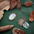 PH PandaHall 5pcs Pendant Tray Oval Charms Cabochon Bezel and 5pcs 40x30mm Glass Cabochon Dome Tiles Clear Cameo Memorial Photo Pendant for Bouque...