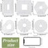 6 Styles Frame Metal Die Cuts Rectangle Die Cut Shapes Heart Cutting Dies for Card Making Different Shapes Metal Die Stencils Circle Embossing Tem...