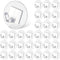 Qianyu 30 Pcs Adhesive Wall Hooks Heavy Duty Clear Sticky Hangers Waterproof Seamless Transparent Acrylic Utility Hook Without Nails for Hanging T...