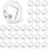 Qianyu 30 Pcs Adhesive Wall Hooks Heavy Duty Clear Sticky Hangers Waterproof Seamless Transparent Acrylic Utility Hook Without Nails for Hanging T...