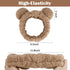 Ondder 2 Pcs Bear Ears Skincare Headbands Cure Makeup Headband Coffee Spa Headband for Washing Face Brown Face Wash Elastic Facial Headband Head B...