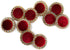 20 pcs Rhinestone Surrounded Red Velvet Metal Shank Buttons for Coats -25mm -1"...