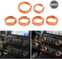 for F150 Air Conditioner Switch & Trailer & 4WD & VOL Knob Button Trim for Ford F150 XLT 2016 2017 2018 2019, Orange Aluminum, 6pcs (Not for 2021 ...