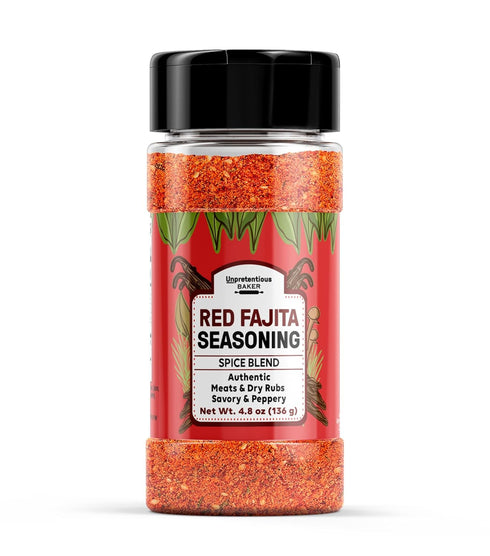 Unpretentious Red Fajita Seasoning, Spice Blend, Peppery & Savory, Fajitas & Tacos (4.8 Ounce)...
