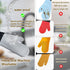 Silicone Oven Mitts - Oven Mitts Heat Resistant 500F 13.6 in Soft Lining Waterproof Grippy Design Flexible BPA-Free Oven Gloves - Oven Mits for Co...