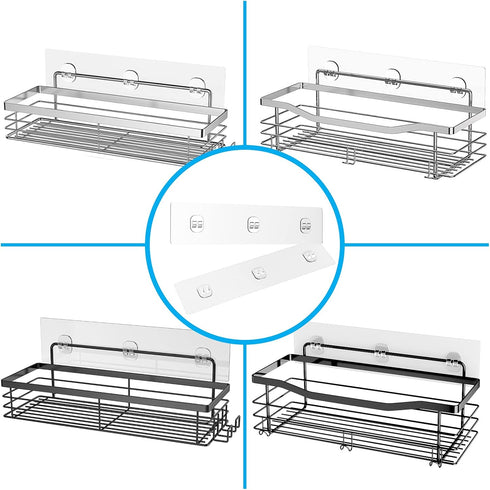 Orimade 2 Pack Shower Caddy Adhesive Replacement Sticky Wall Adhesives, 11.81 x 2.75'' (7x30cm) Pad Hook Strip Waterproof Rustproof Bathroom Organ...
