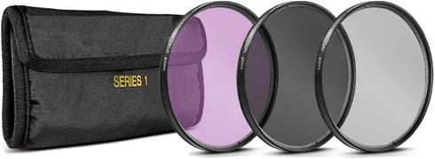 49mm 3 Piece Filter Kit (UV-CPL-FLD) for Sony 18-55mm DT E-Mount, 55-210mm, 16mm f/2.8, 20mm f/2.8 EMOUNT, 24mm f/1.8, FE 28mm f/2 Lens, 30mm f/2....
