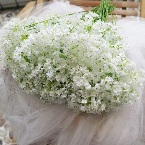 Bringsine Baby Breath Gypsophila Wedding Decoration Bride White Colour Pu Flowers 30 Pieces/lot...