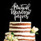 Acrylic Funny Glitter Calligraphy Mutual Weirdness Forever Wedding Cake Topper (Silver)...