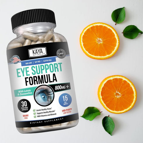 Kaya Naturals Eye Health Supplement, Lutein and Zeaxanthin, Vision Health, Eye Strain Support 800 mg Vitamin Supplement 30 Capsules...