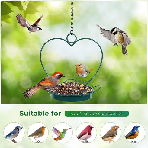 Bird Feeder for Wild Birds Outdoor Hanging Bird Feeder for Garden and Patio (7.87 * 8.66)...