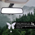 Bling Butterfly Car Accessories for Women, Diamond Car Rear View Mirror Ornament Pendant, Valentine's Day Gift, Crystal Car Hanging Decoration, Cu...