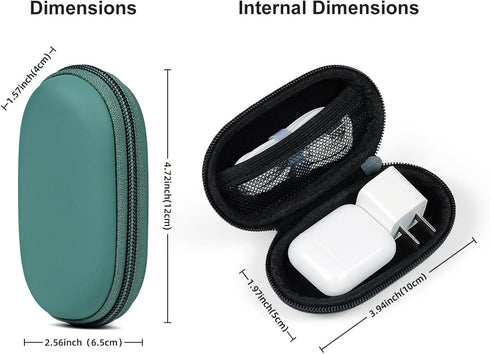 EVA Earbud Case for Beats Flex Raycon in-Ear Monitor Headphone Carrying Case Ellipsoid Wired earbud case Waterproof earphone case Portable Earbud ...