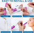 6 Pack Aromatherapy Nasal Inhaler Tubes for Essential Oils, Portable Reusable Blank Aluminum Nasal Inhalers with 2 Mini droppers 24 Cotton Wicks a...