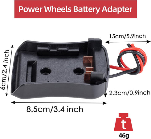 Power Wheels Battery Adapter for DeWALT Flexvolt 60V Max Battery Dock Power Connector 12 Gauge 54...