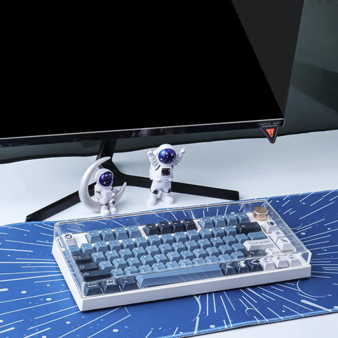 Hyekit Premium Acrylic Keyboard Clear Cover Protector Mechanical Keyboard Dust Cove Anti-Cat for 75% Mechanical Keyboard Nj80/GMMK Pro/Keychron Q1...