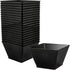 Lillian Tablesettings Plastic 8 oz | Black Rectangles Servingware | Pack of 20 Party Bowls, 3.5 x 3.5 x 7.5 inches...