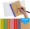 12 Pack Kraft Journals Bulk, 8 x 5.7, Extra Pages - 120 Pages (60 Sheets), Wide Ruled, No Bleed Thick Paper, Small Composition Notebook for School...