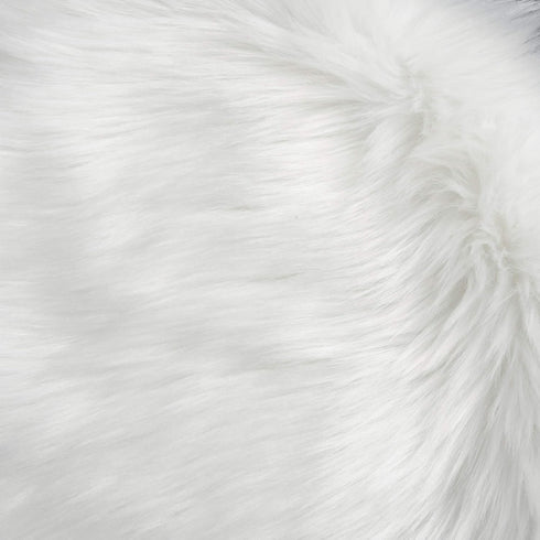 IVON 15.5'' White Round Faux Fur Rug, Fluffy Soft Rug Cushion for Chair, Background for Nail Desk Photos (1pcs White)...