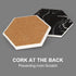 Cool Black Marble Coaster Set with Holder Hexagon Absorbent Coasters Modern Ceramic Coster 6 Pack Best Stone Drink Coaster Beverage Coffee Table D...
