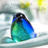 Qf Glass Bird Handmade Blown Glass Figurine Christmas, Birthday Gift Decorative Ornaments for Home Blue and Green Paper Weight...