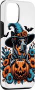 iPhone 14 Pro Witchy Blue Heeler Dog Scary Pumpkin Autumn Retro Flowers Case...