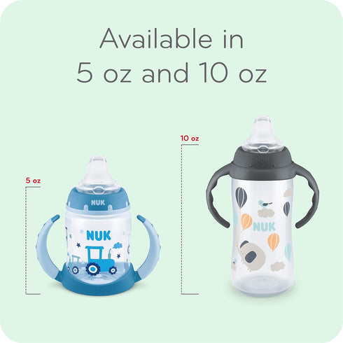 NUK Learner Cup, 5 Oz, 2-Pack, Clouds & Stars – BPA Free, Spill Proof Sippy Cup...