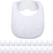 Geyoga 20 Pieces Sublimation Blanks White Bibs for Baby Decorating Washable Reusable Fabric Bibs...