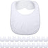 Geyoga 20 Pieces Sublimation Blanks White Bibs for Baby Decorating Washable Reusable Fabric Bibs...