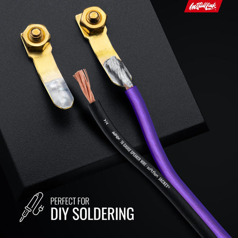 16 AWG Gauge Speaker Wire Cable (30 Feet) Stereo, Car or Home Theater, CCA...